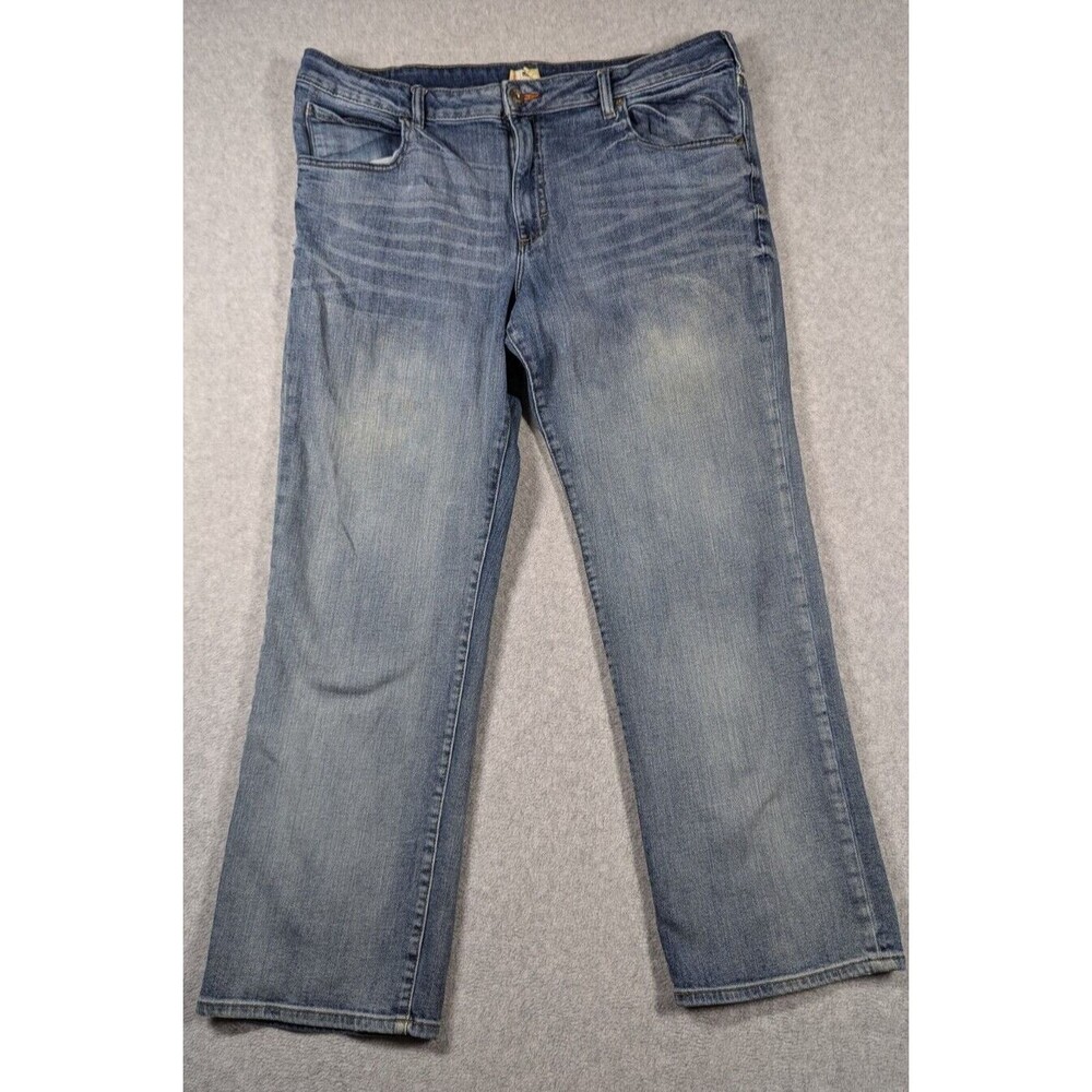 LEE Men Jeans 40x28 L342 Modern Series Straight Fit Whiskering Fading Denim